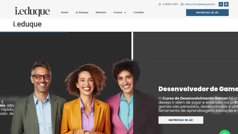 Site do i.eduque criado pela Izynet