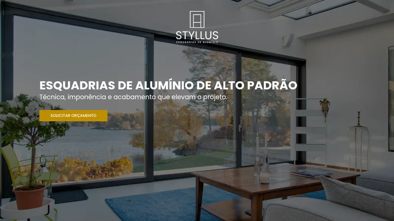 Site da Styllus Esquadrias criado pela Izynet