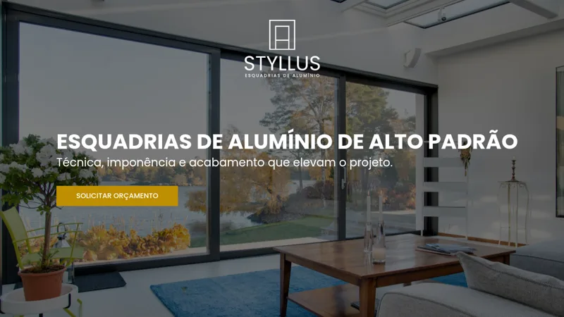 Site da Styllus Esquadrias criado pela Izynet